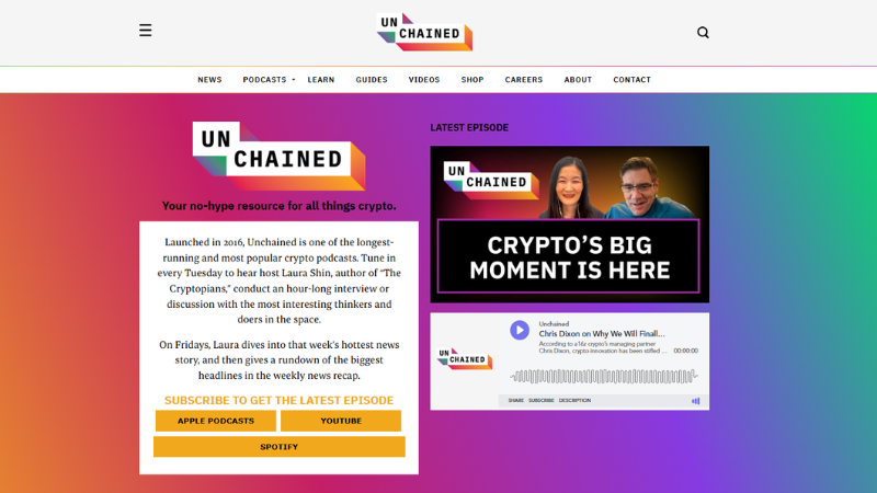 Unchained-is-one-of-the-most-popular-crypto-podcasts